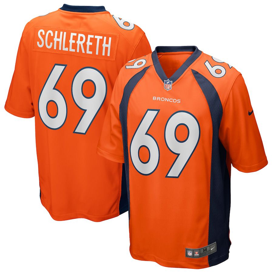 Men Denver Broncos #69 Mark Schlereth Nike Orange Game Retired Player NFL Jersey